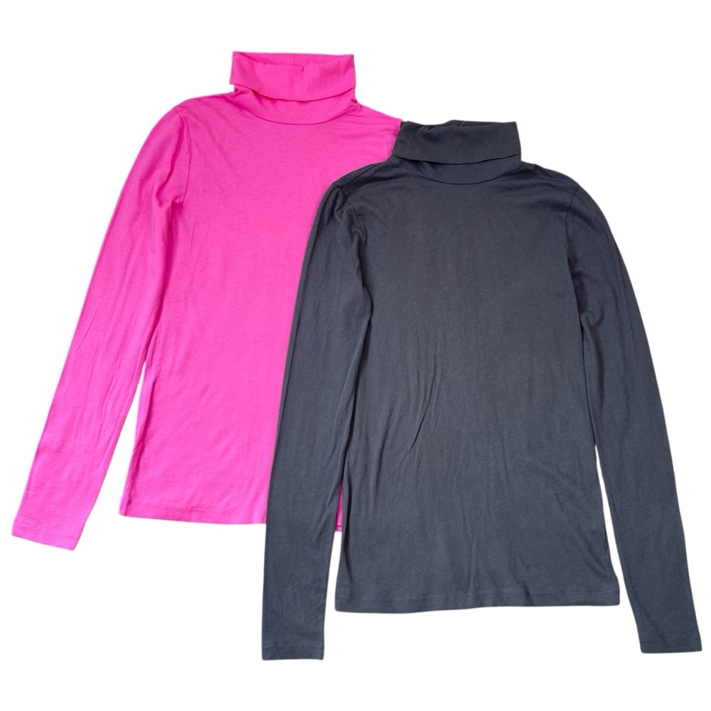 NWT J. Crew Womens Tissue Turtleneck Long Sleeve Lightweight Cotton Shirts Set